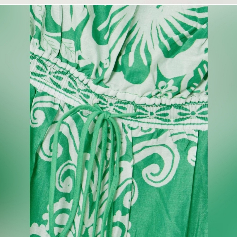 Farm Rio Green Floral One Shoulder Maxidress - Picture 5 of 8